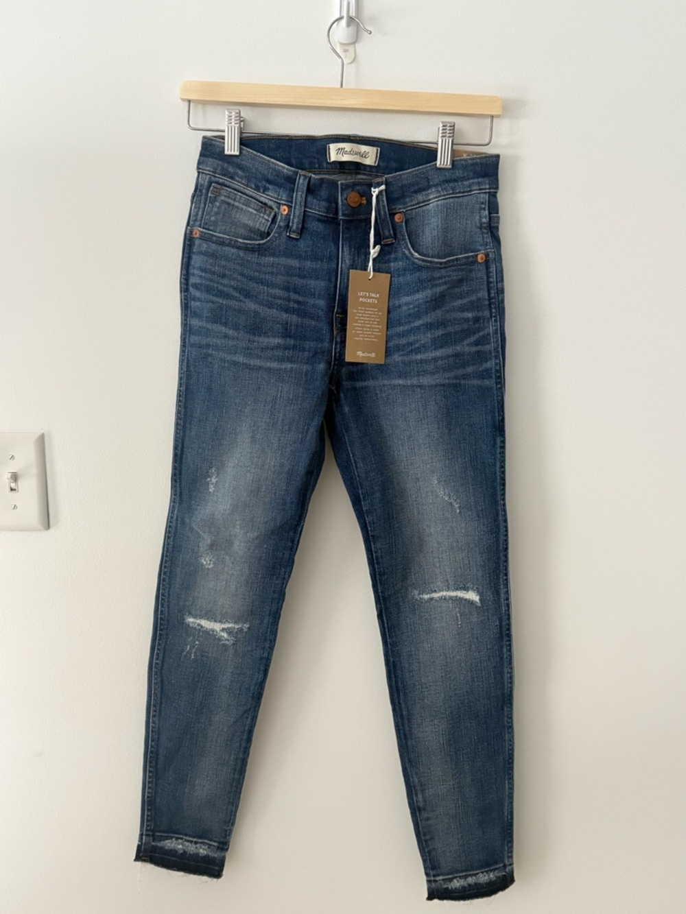 NWT Madewell Women's High Rise Skinny 9’’ Petite Jeans
